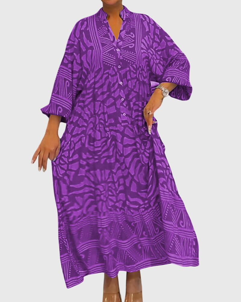 Mckinley | Sukienka maxi z eleganckim wzorem