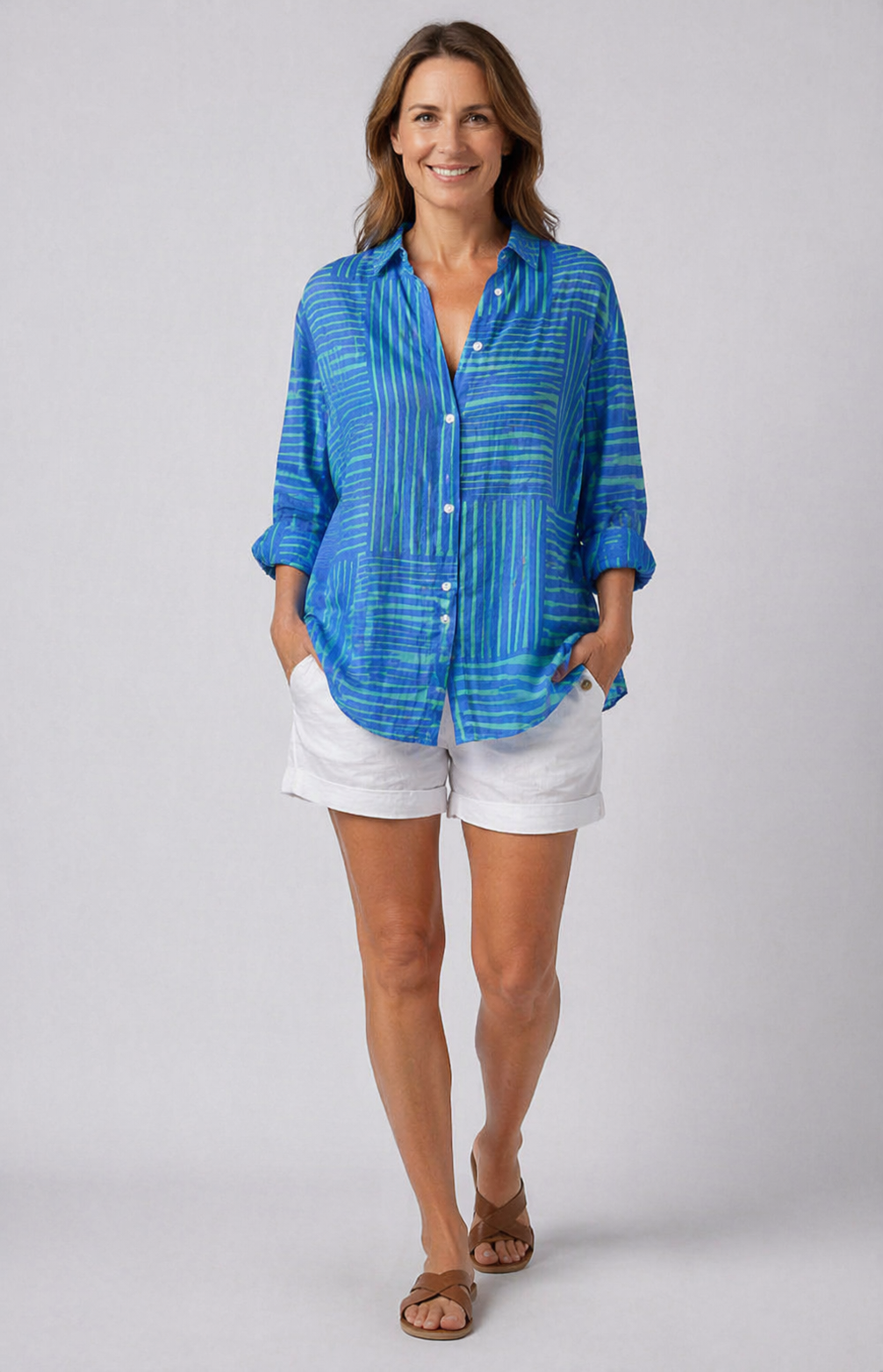 Glyressa | Bluzka Azure Stripe
