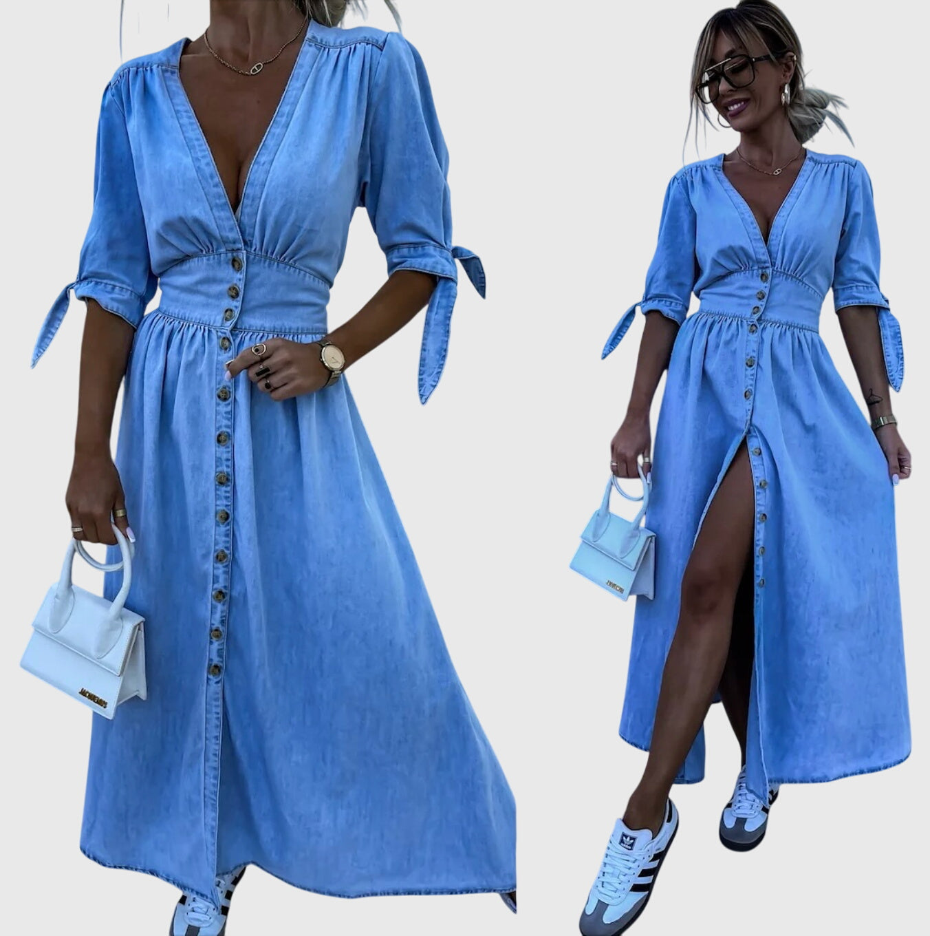 Sophia | Elegancka sukienka jeansowa