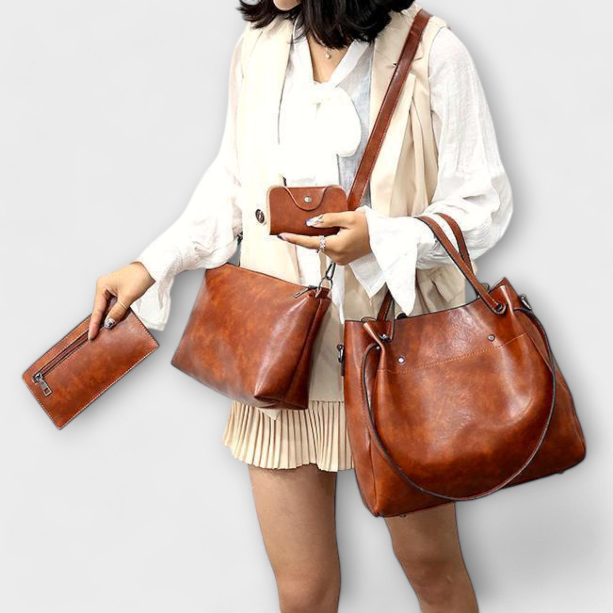 Olivia – 4-częściowy zestaw torebek w stylu vintage
