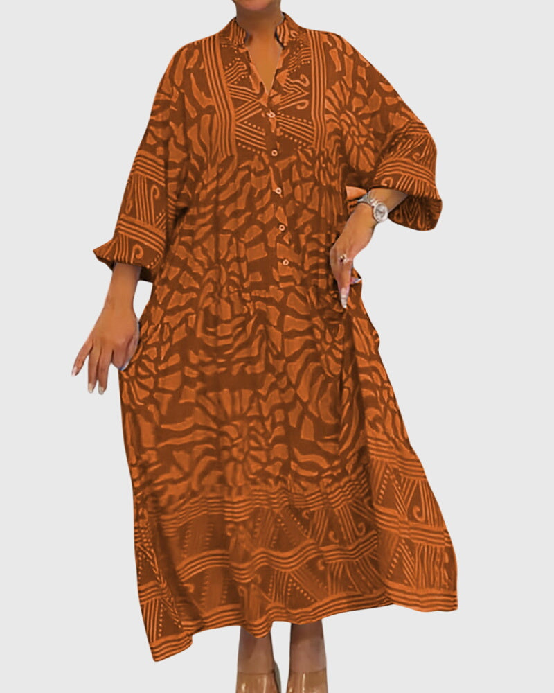 Mckinley | Sukienka maxi z eleganckim wzorem