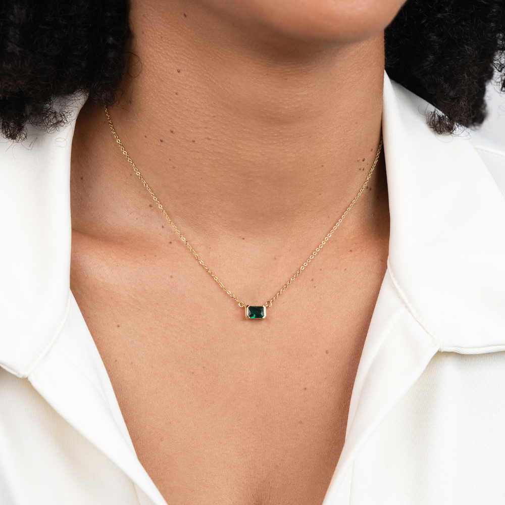 Naszyjnik Monica Green Emerald