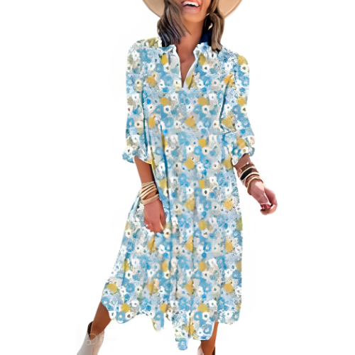 Carmel | Ponadczasowa luźna sukienka midi w stylu boho