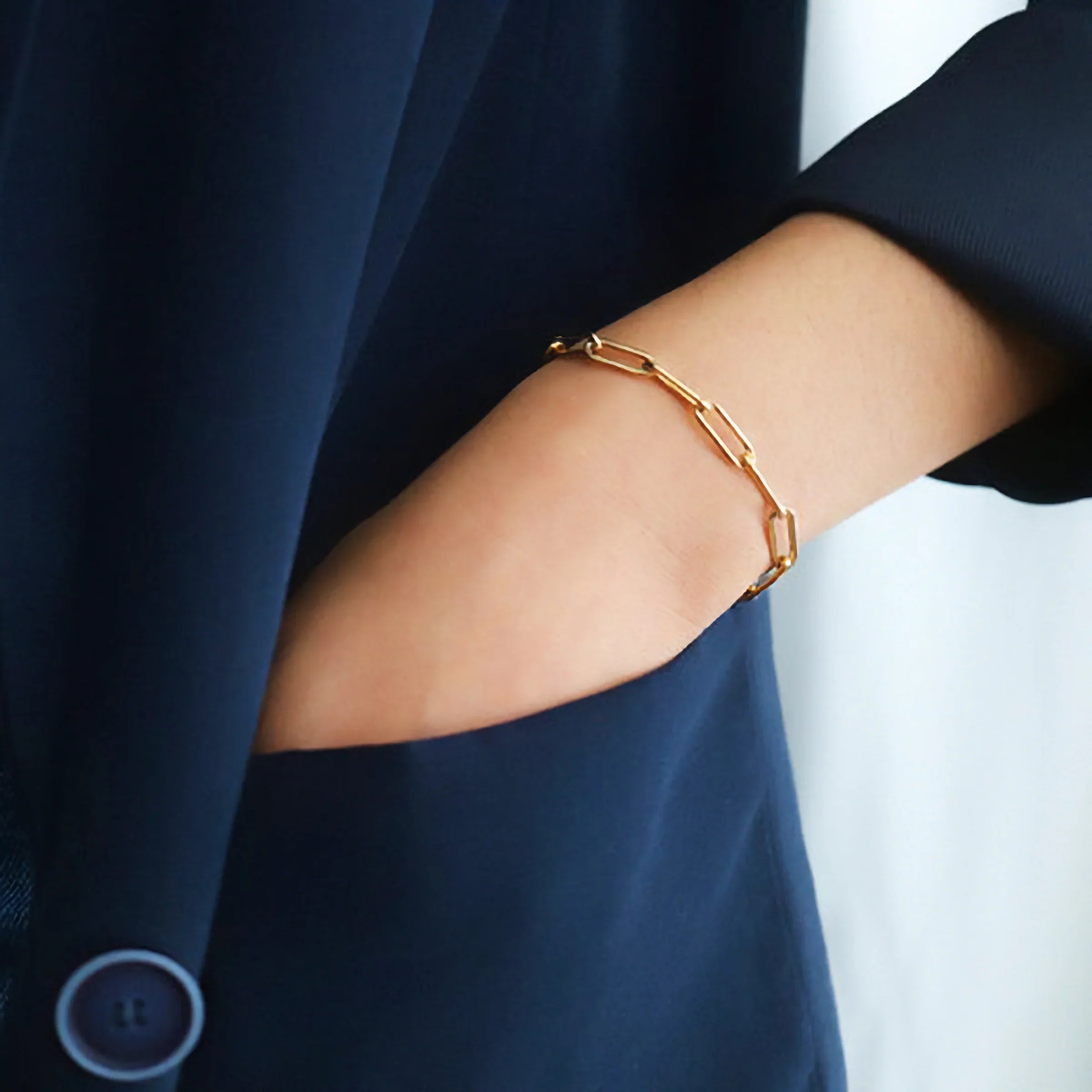 Bransoletka Eloise Gold Paperclip