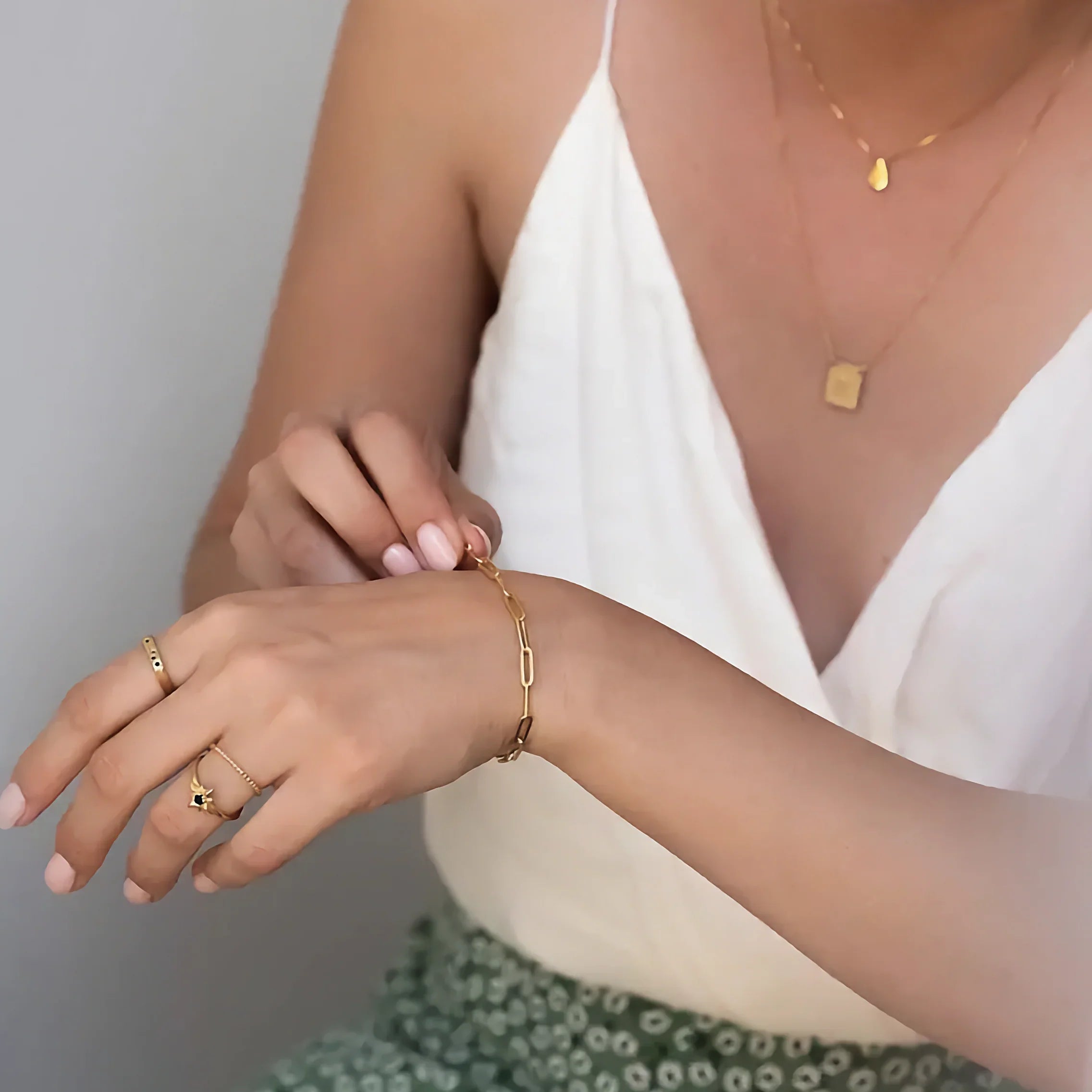 Bransoletka Eloise Gold Paperclip