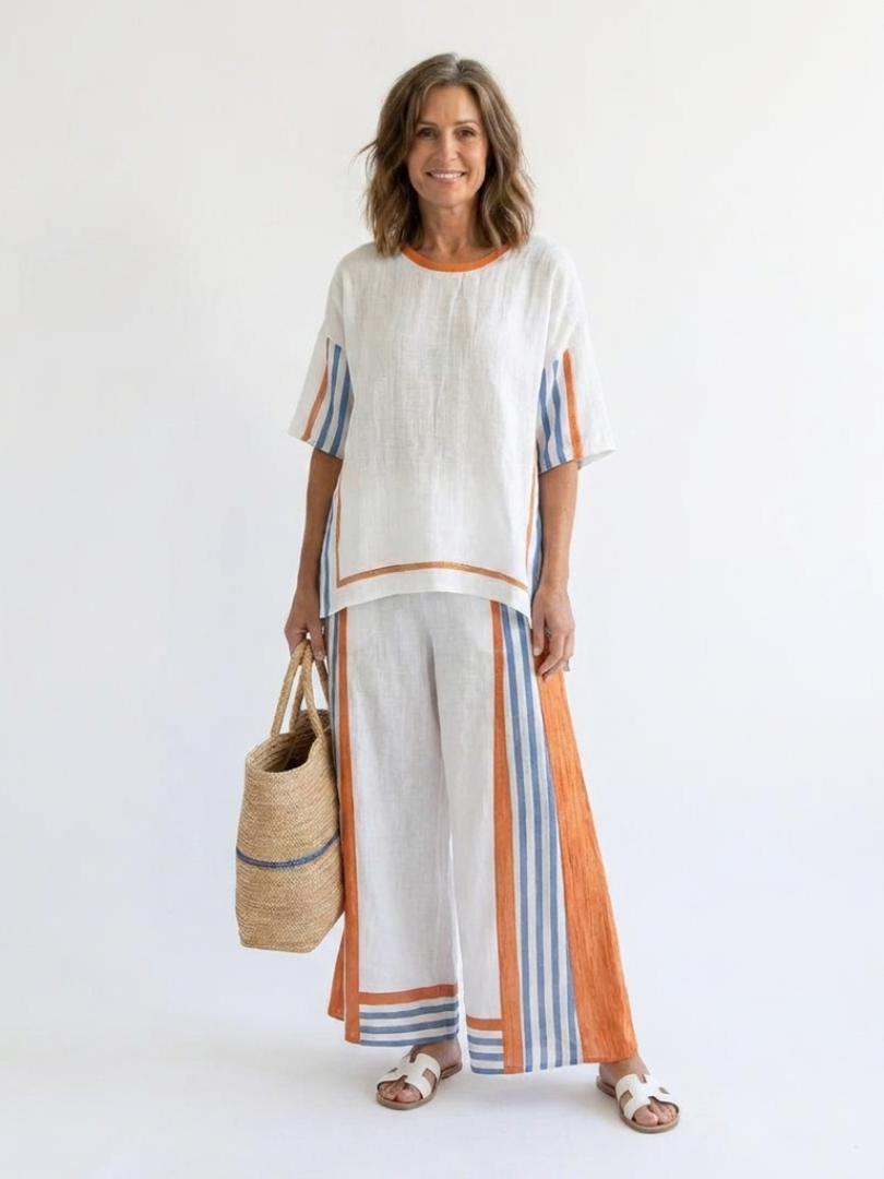 Anzaleira | Elegancki zestaw w paski