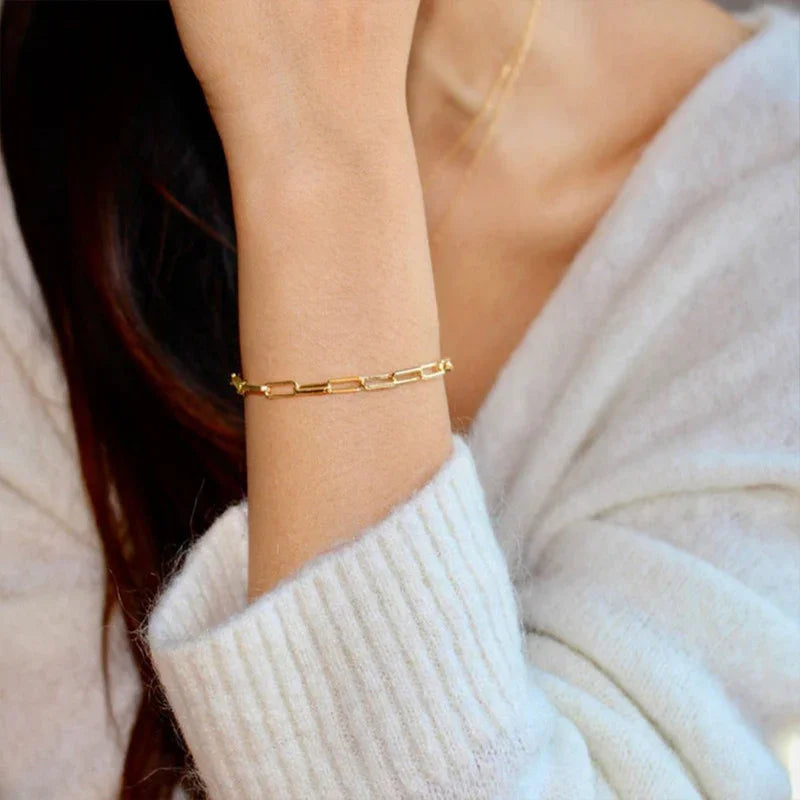 Bransoletka Eloise Gold Paperclip