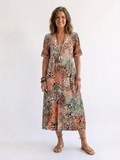 Yvonna | Elegant Floral Midi Dress