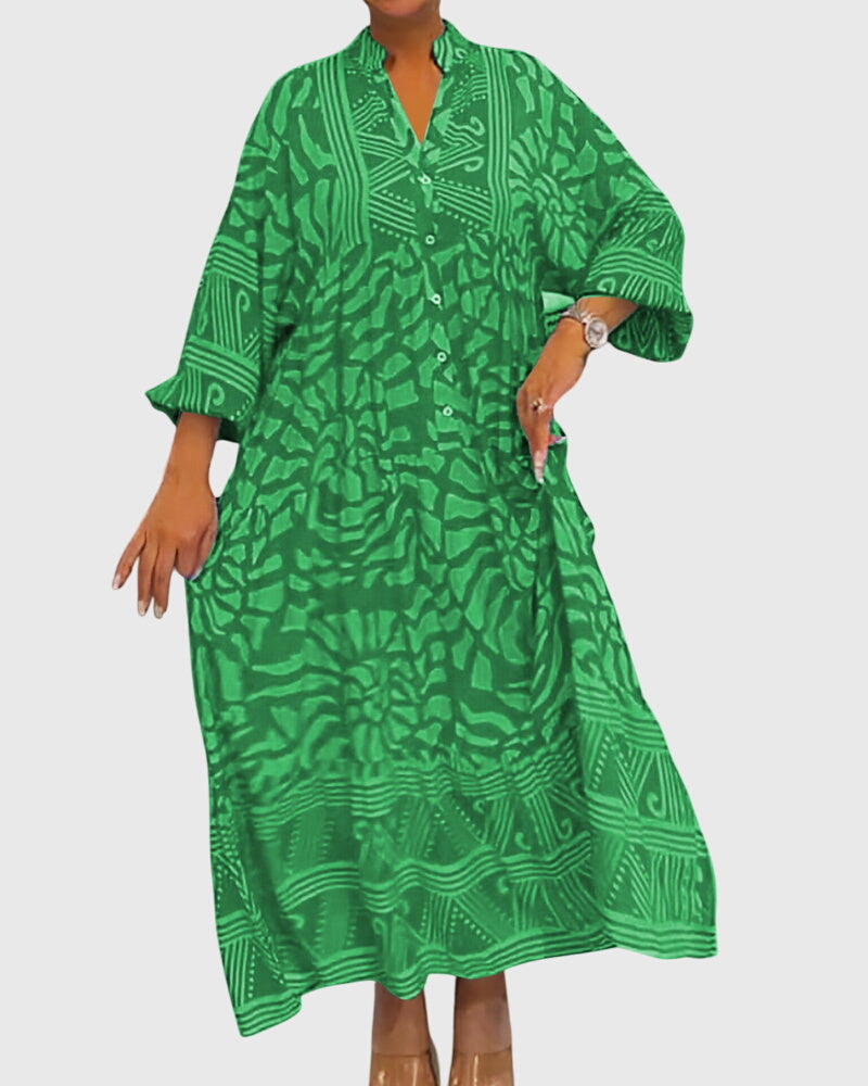Mckinley | Sukienka maxi z eleganckim wzorem