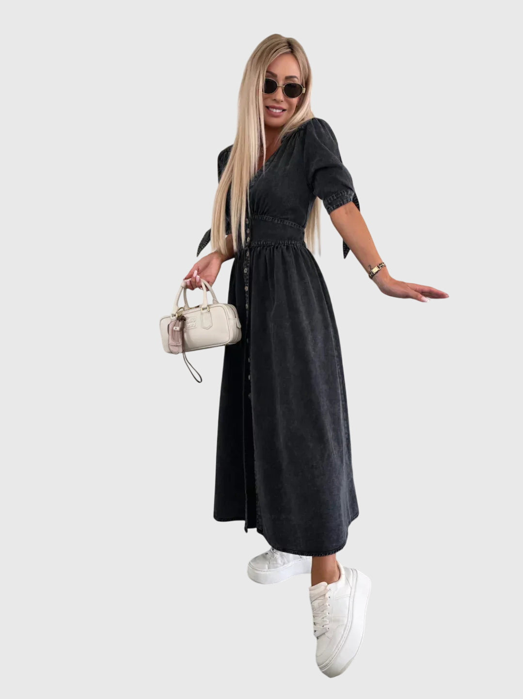 Sophia | Elegancka sukienka jeansowa