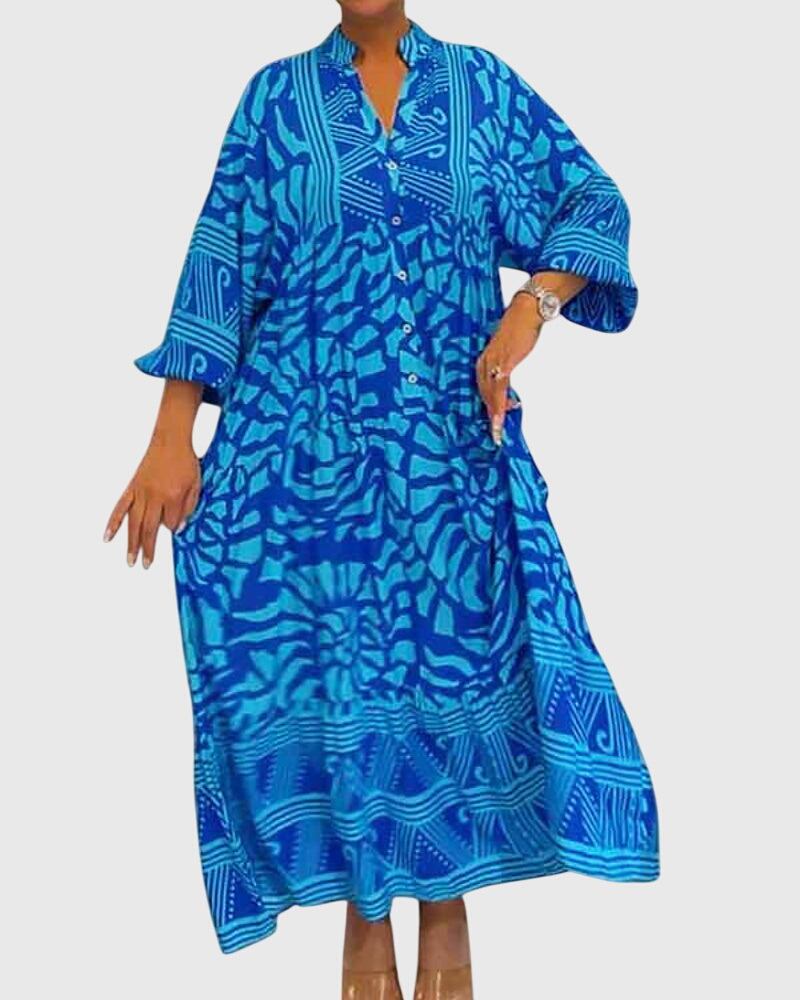 Mckinley | Sukienka maxi z eleganckim wzorem
