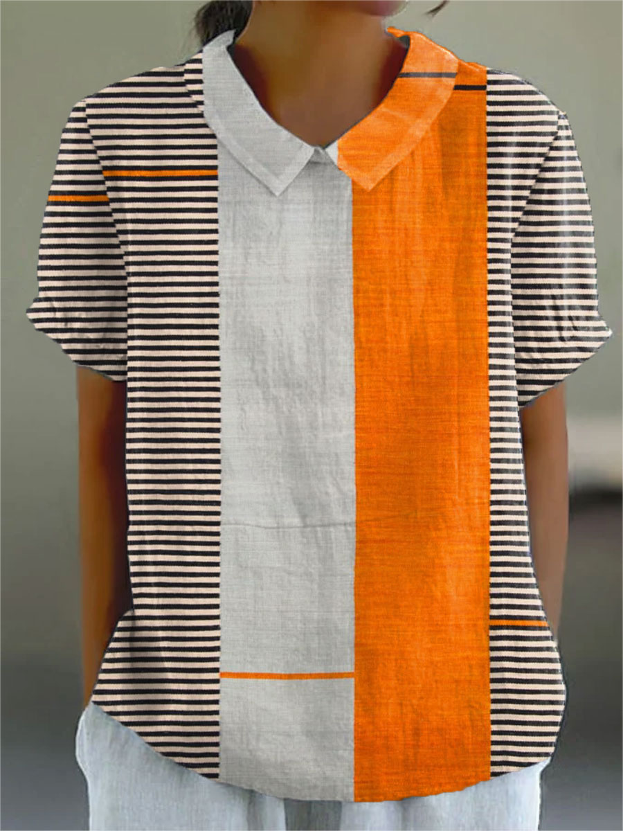 Lena | Koszula w paski Color Block