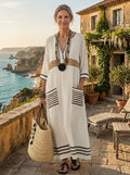 Noemi | V Neck Half Sleeve Pocket Maxi Dress