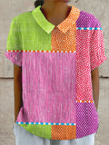 Zoe | Kolorowa koszula w patchwork