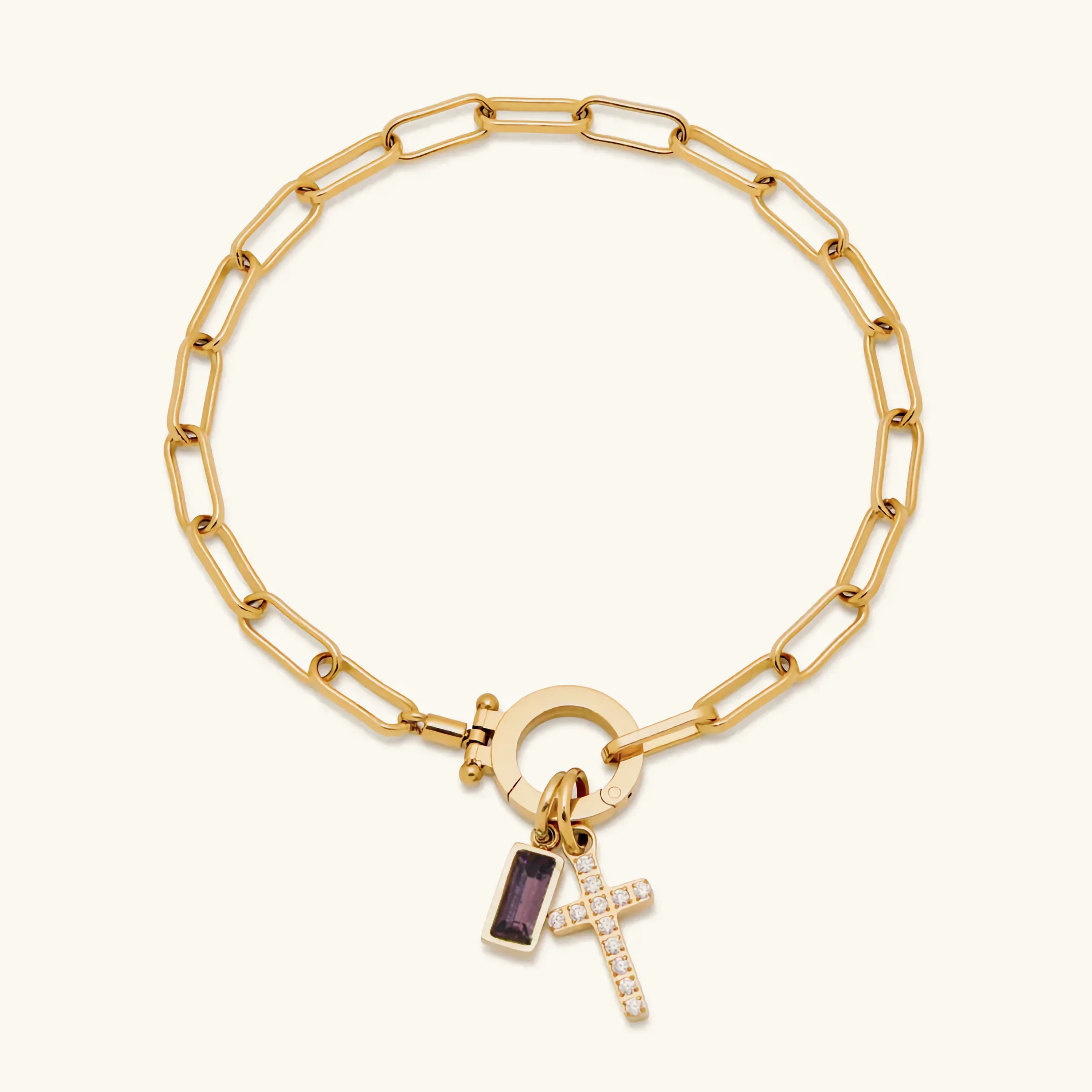 Bransoletka Annabella Birthstone Krzyż