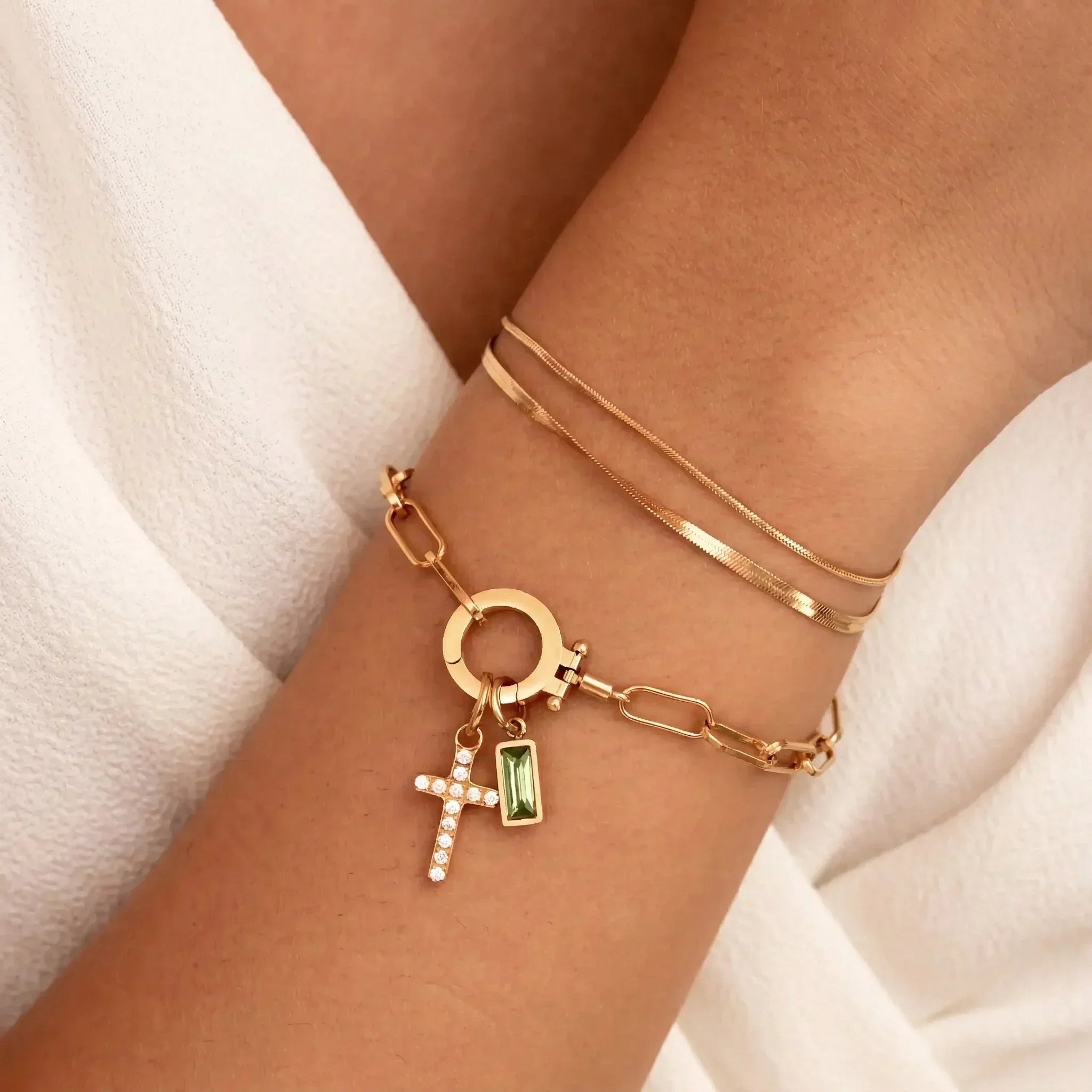 Bransoletka Annabella Birthstone Krzyż