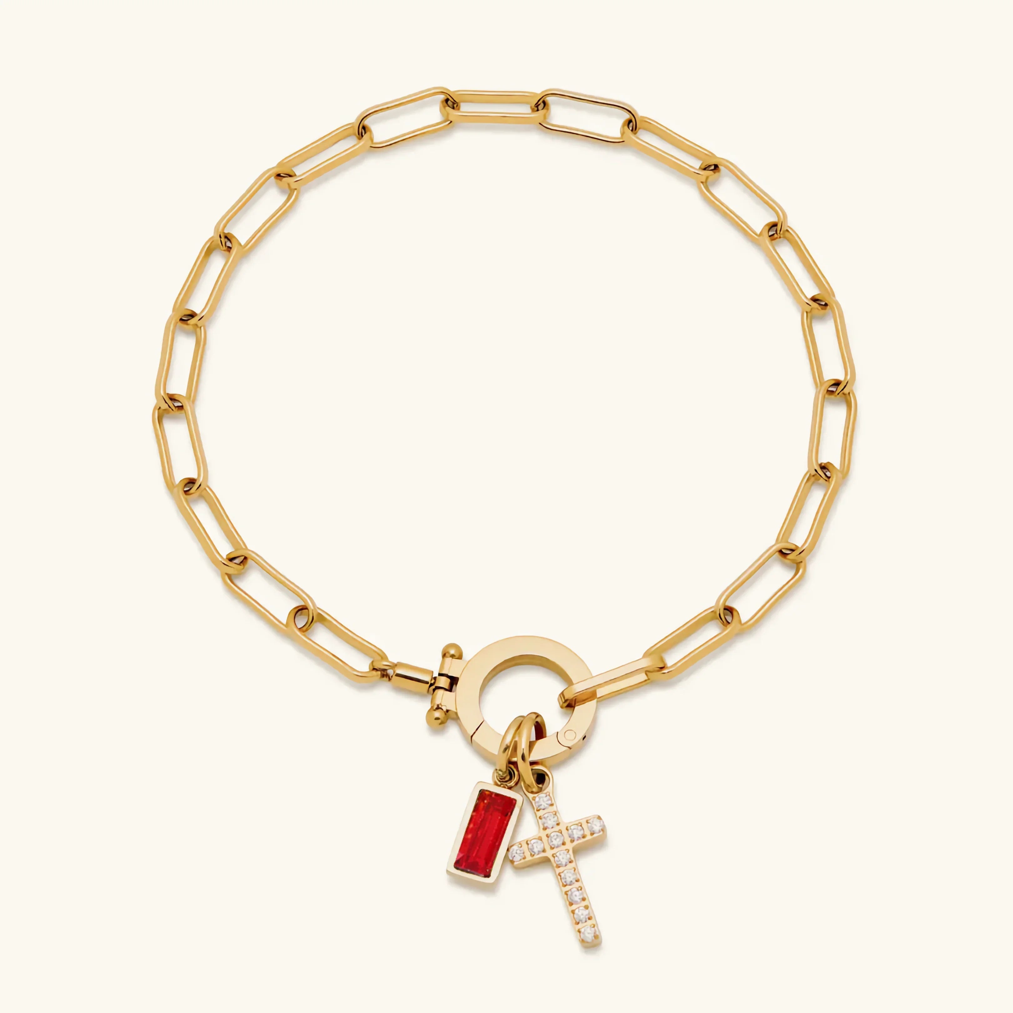Bransoletka Annabella Birthstone Krzyż