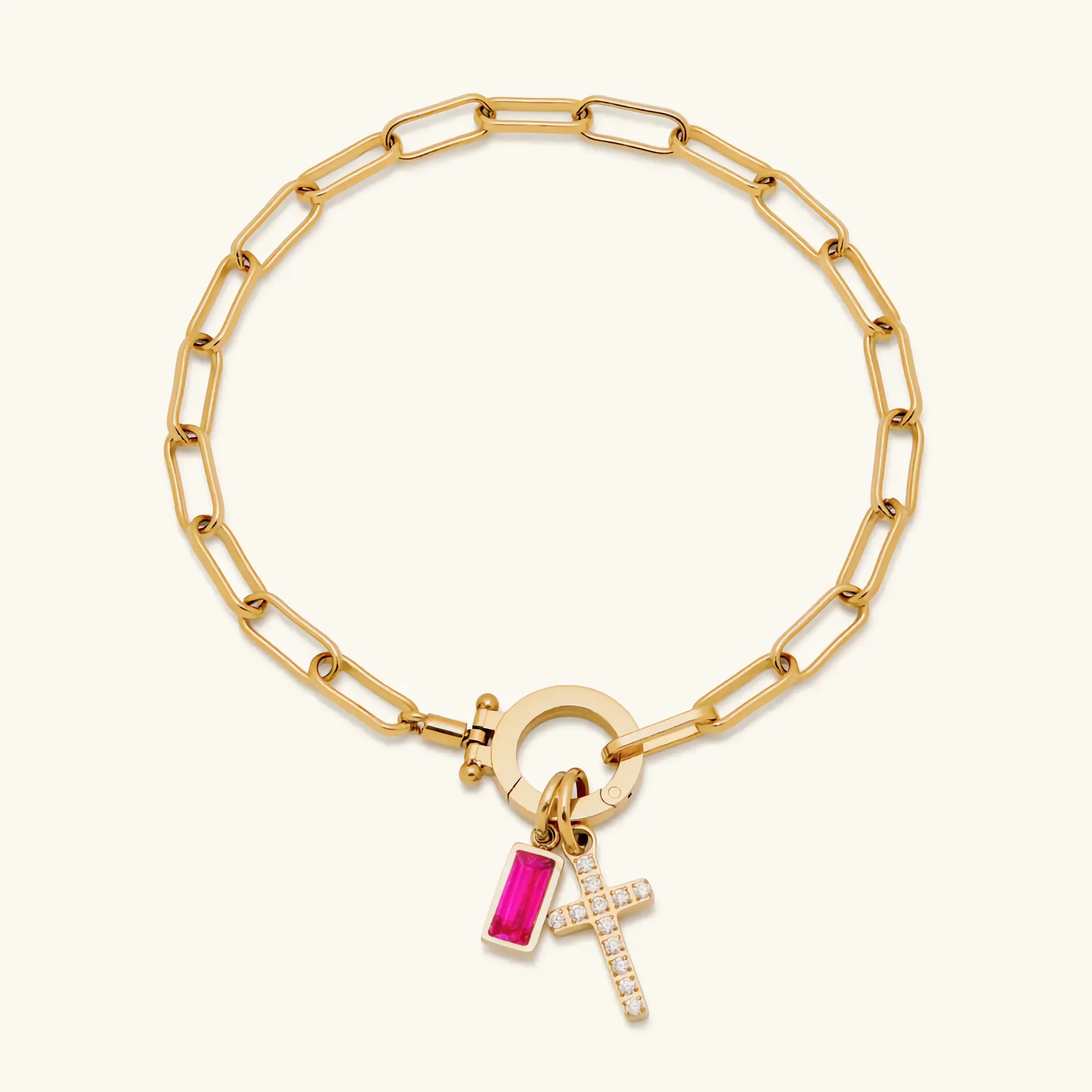 Bransoletka Annabella Birthstone Krzyż