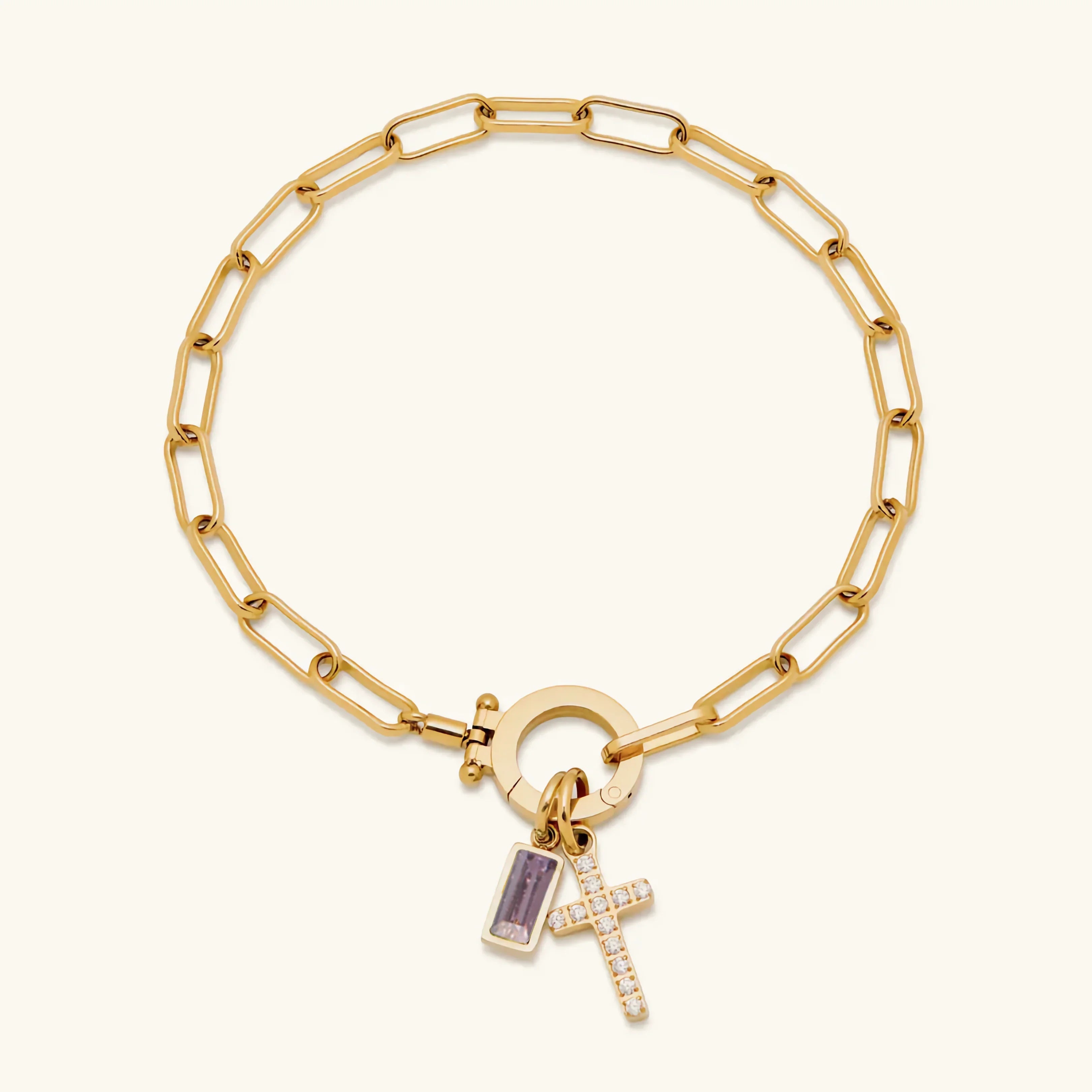 Bransoletka Annabella Birthstone Krzyż