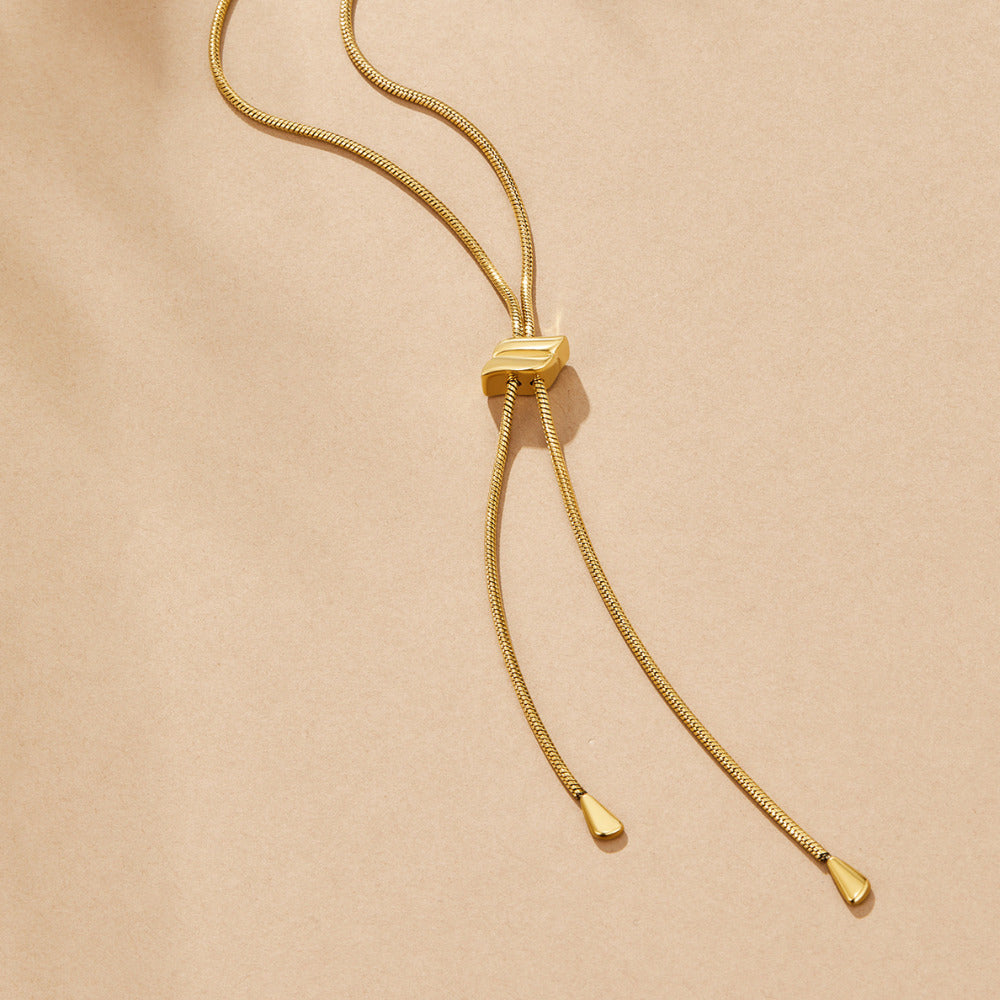 Lola Złoty Naszyjnik typu Lariat 18K