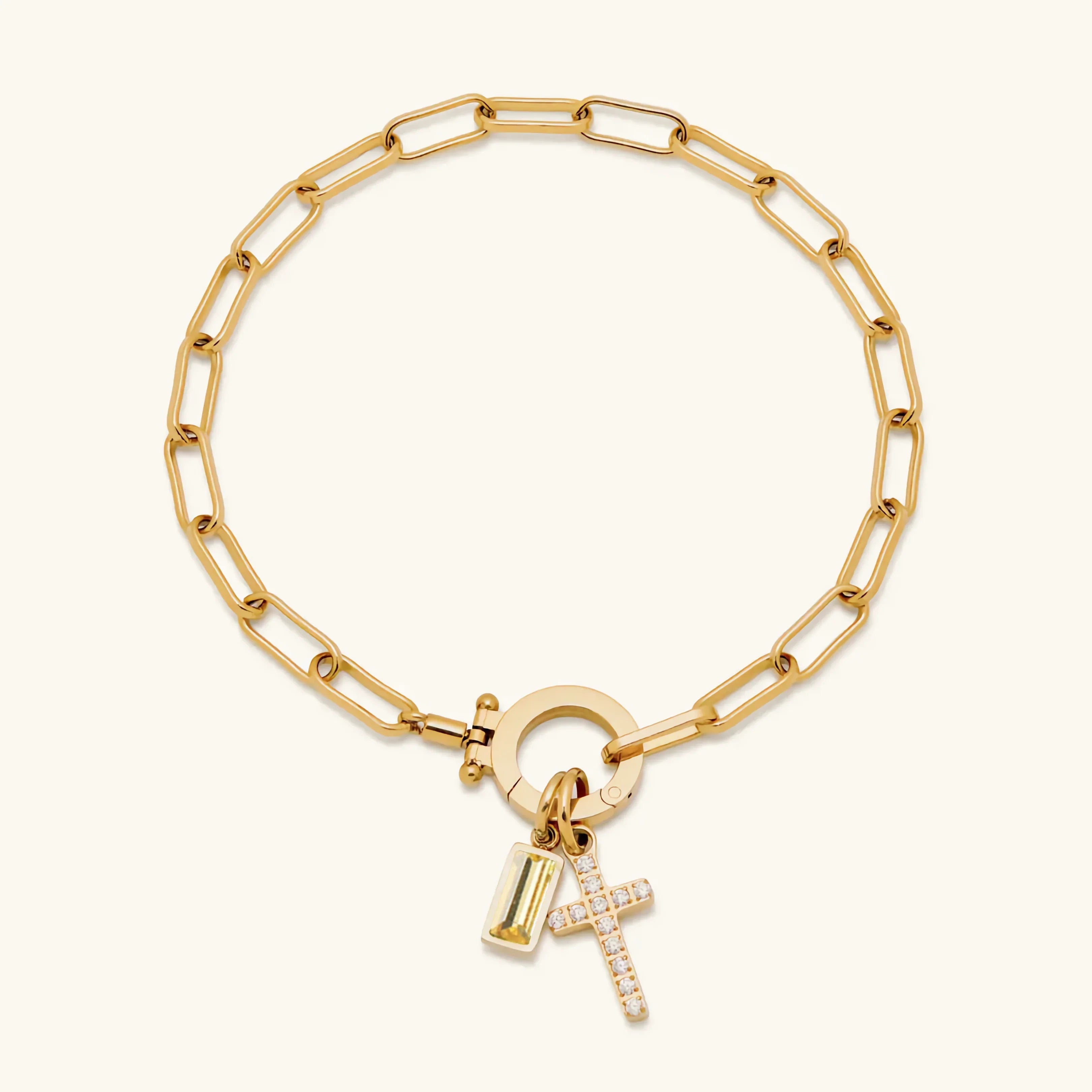 Bransoletka Annabella Birthstone Krzyż