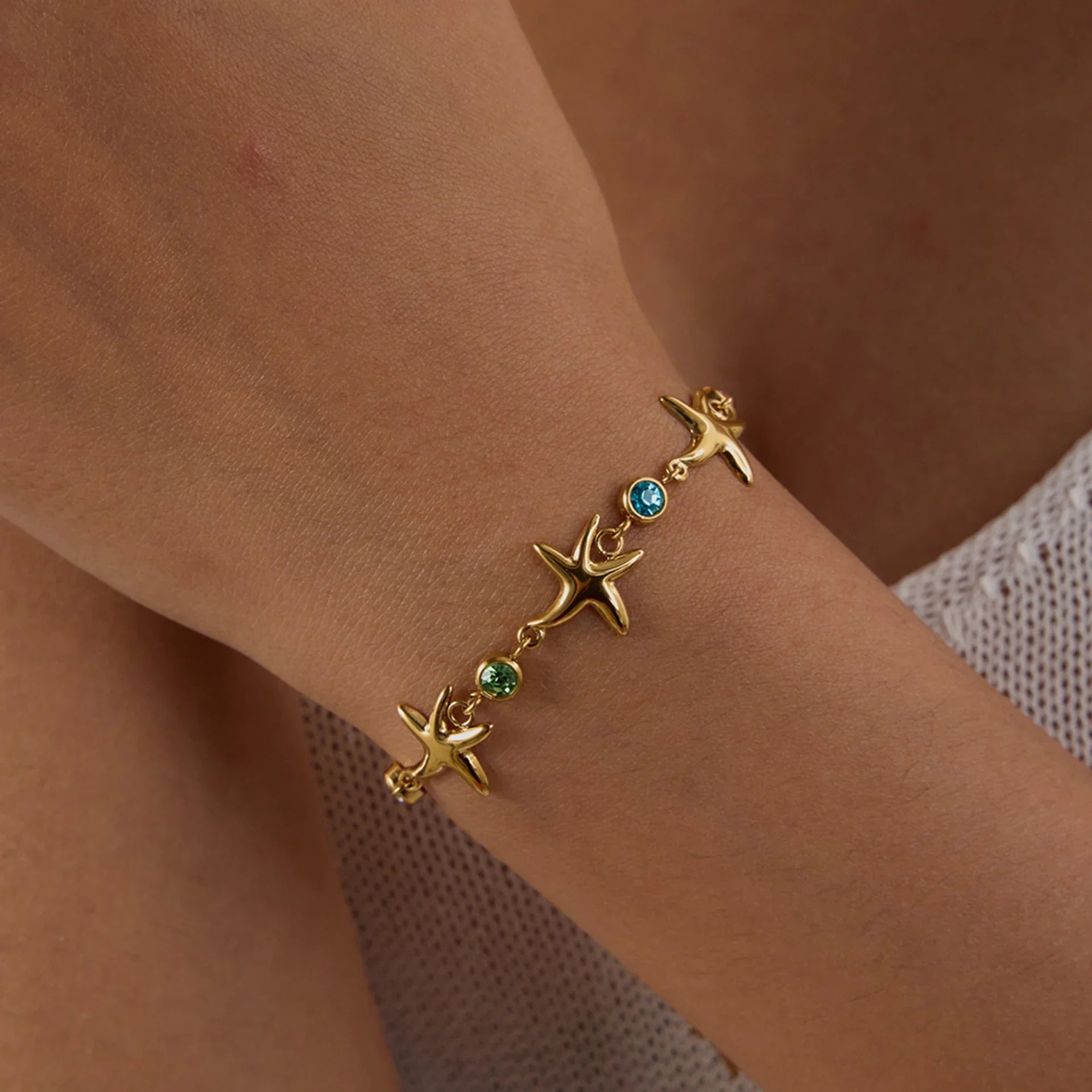 Bransoletka Kristine Golden Starfish