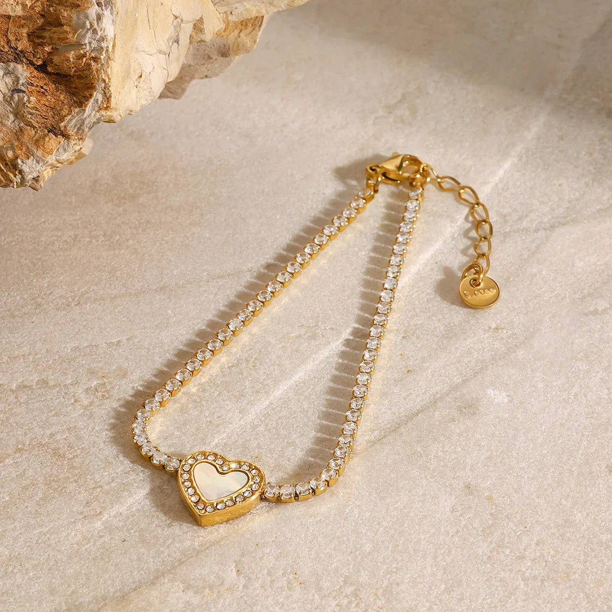 Bransoletka tenisowa Cameron Diamond Heart