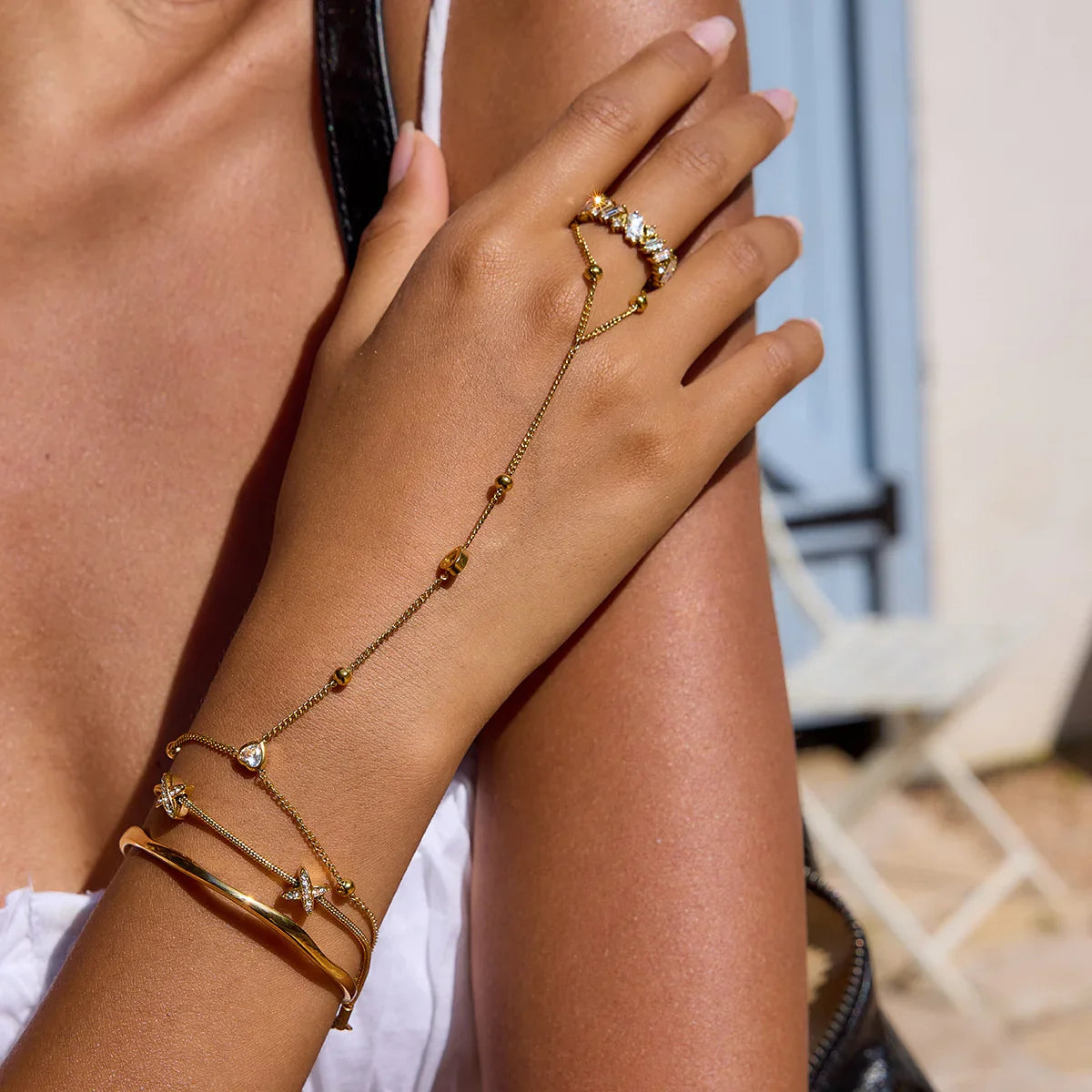 Bransoletka Brienne Diamond Cross Herringbone