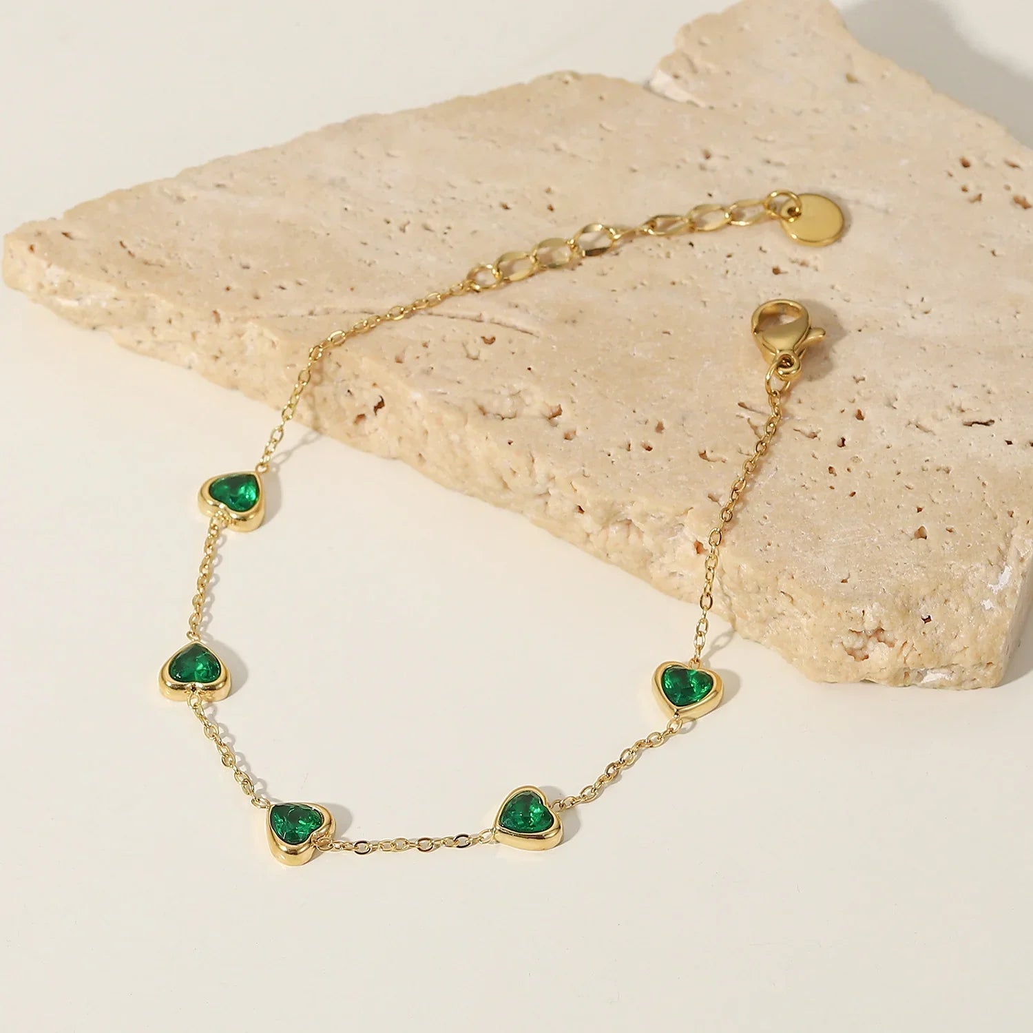 Bransoletka Francia Green Heart