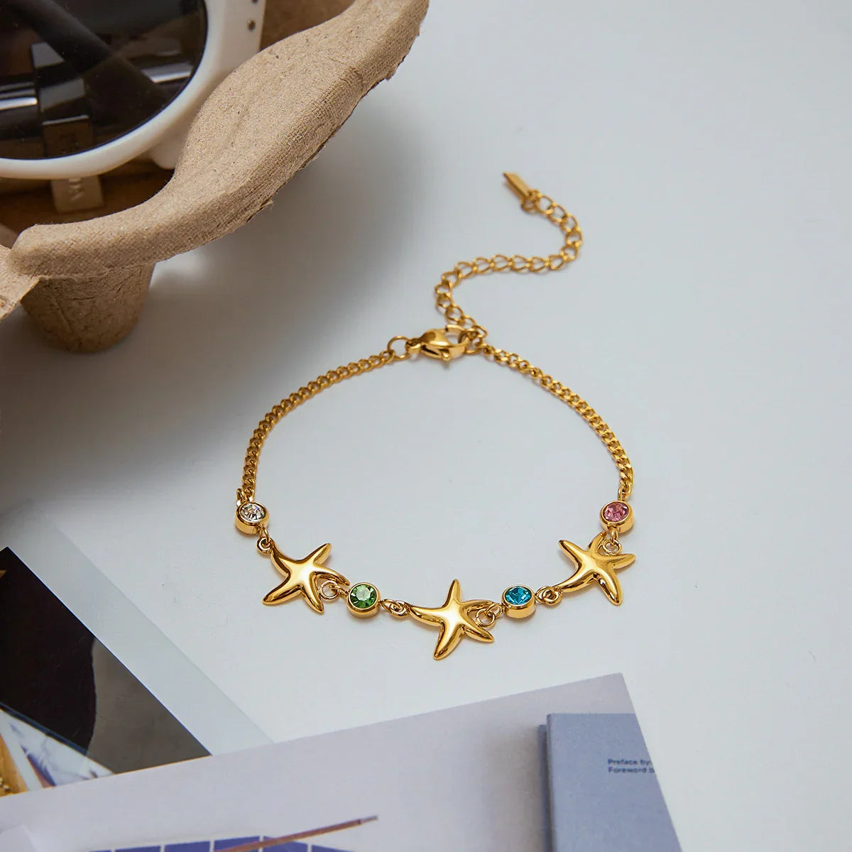 Bransoletka Kristine Golden Starfish