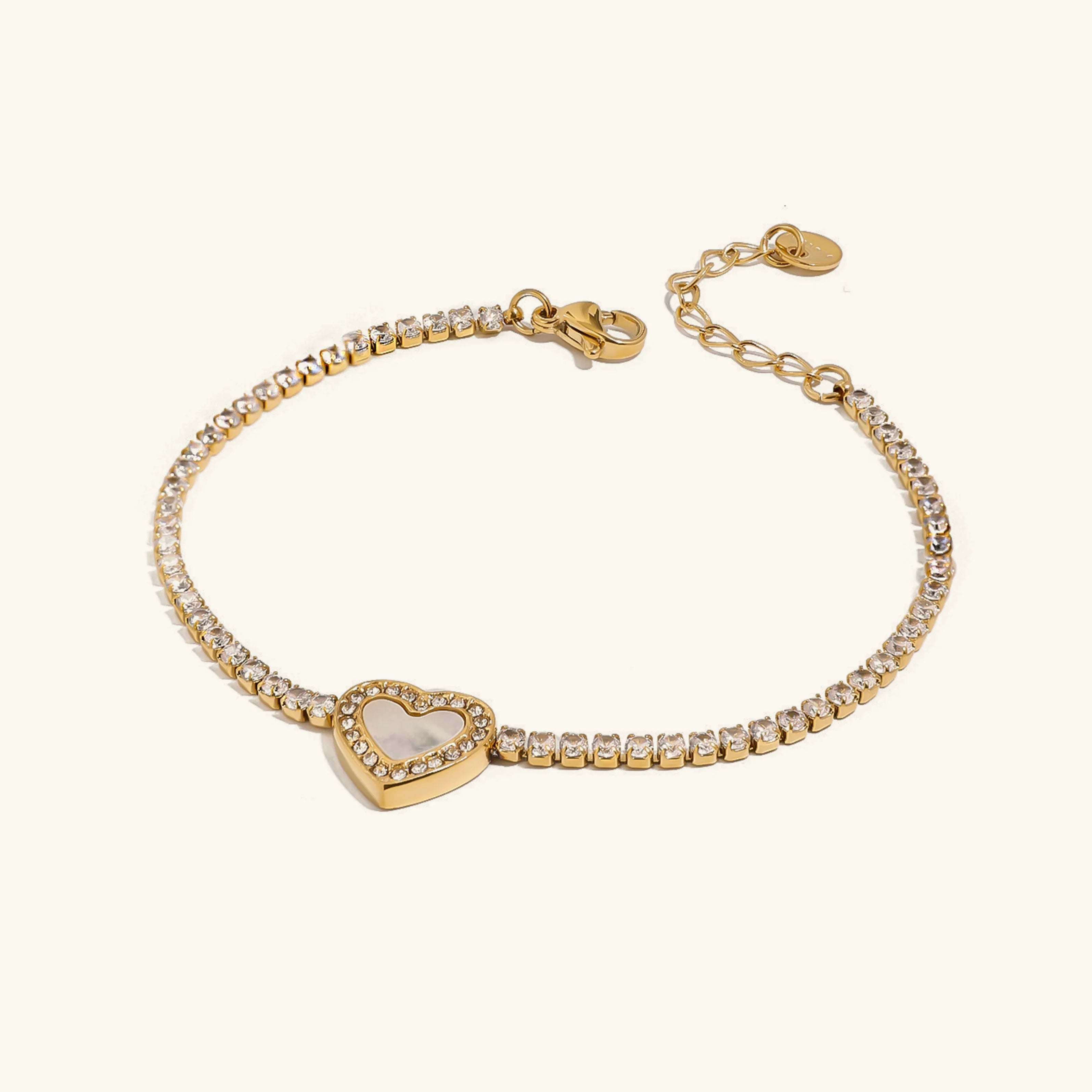 Bransoletka tenisowa Cameron Diamond Heart