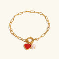 Perłowa bransoletka Nerissa Heart Chain