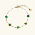 Bransoletka Francia Green Heart