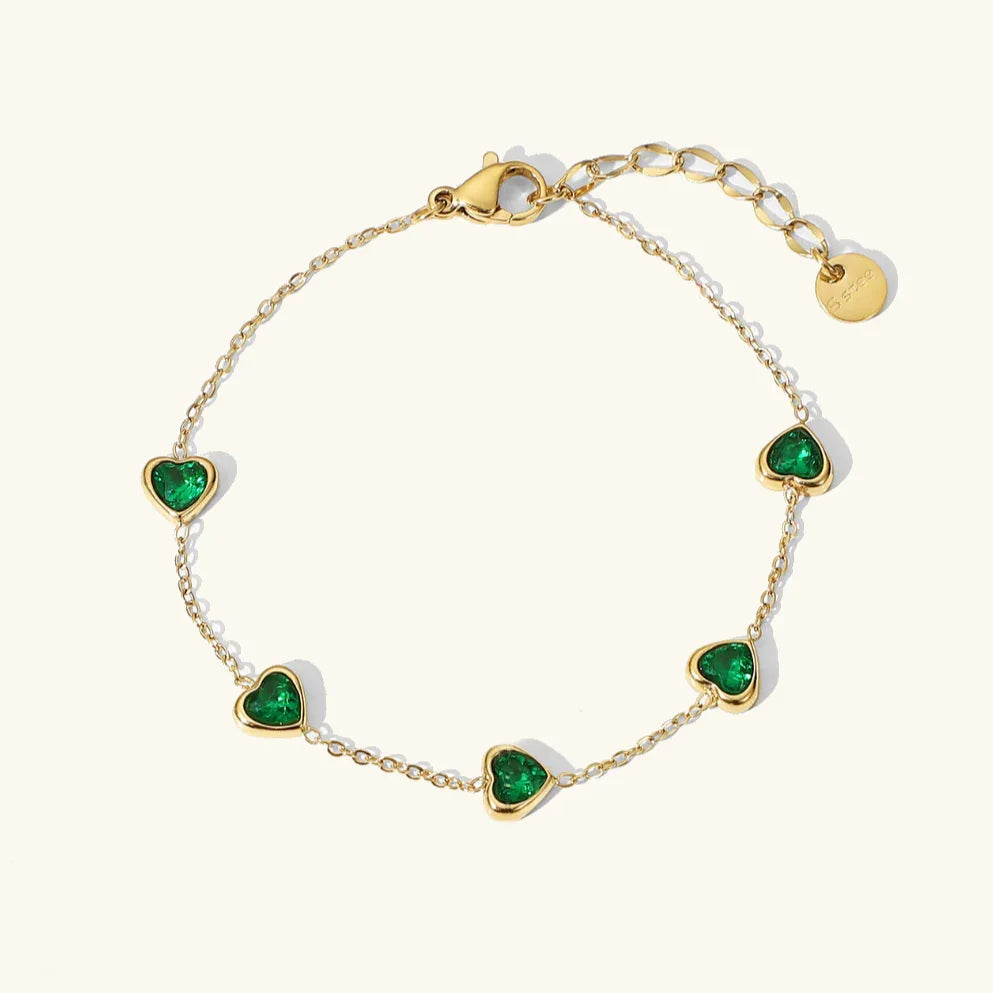 Bransoletka Francia Green Heart