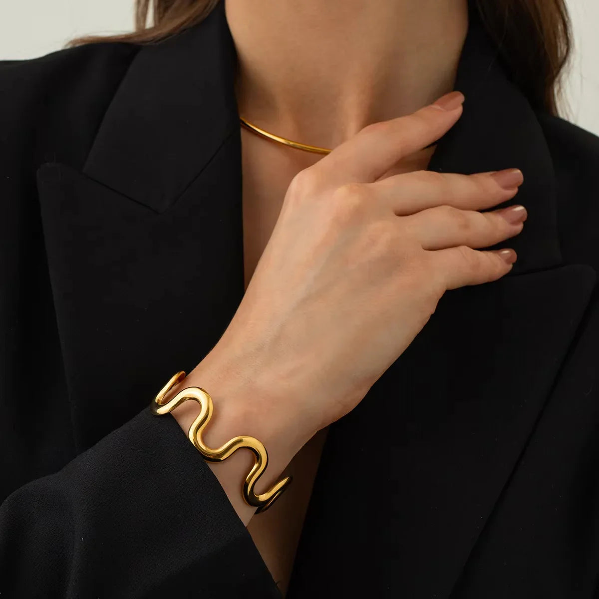 Bransoletka Senna Twisted Gold Bangle