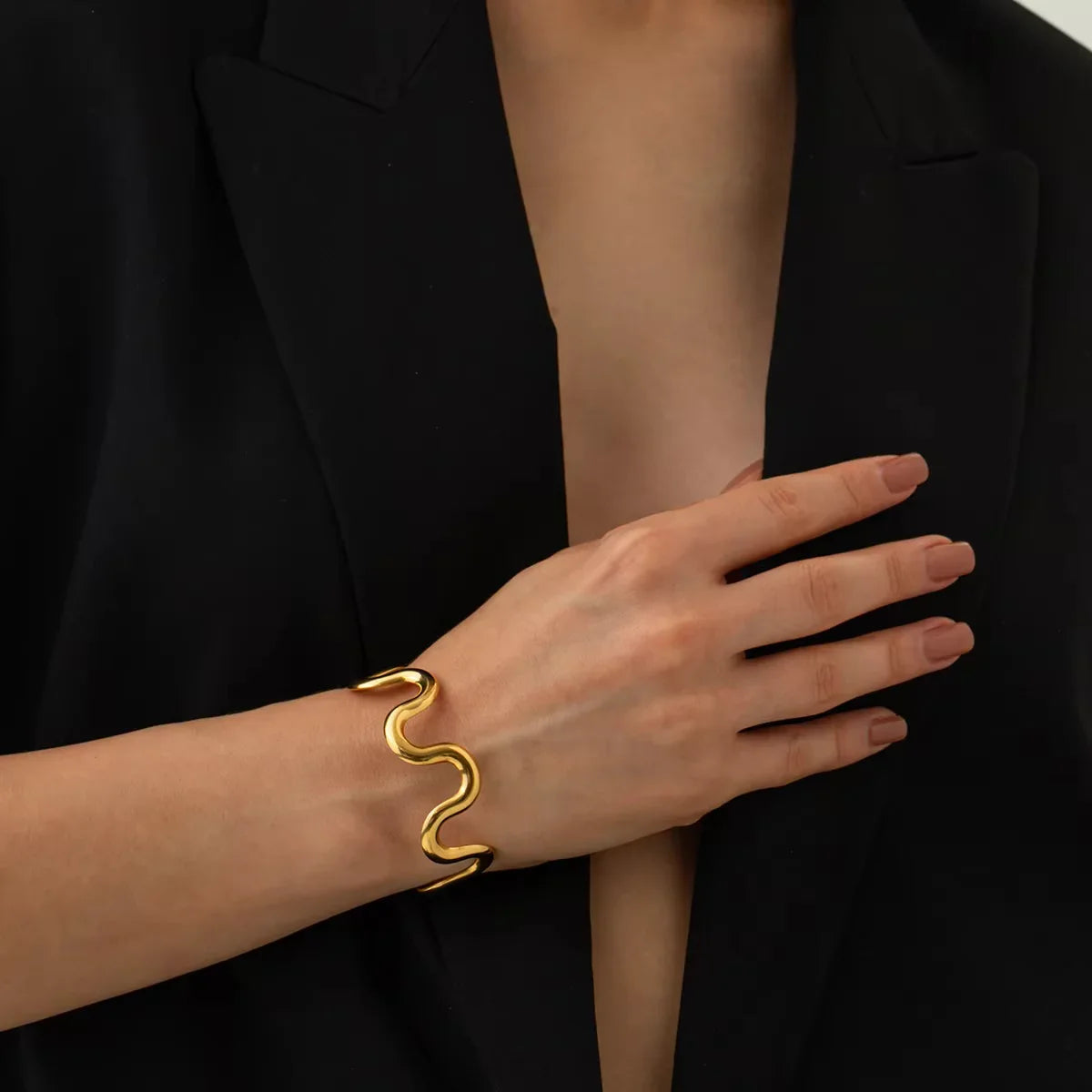 Bransoletka Senna Twisted Gold Bangle