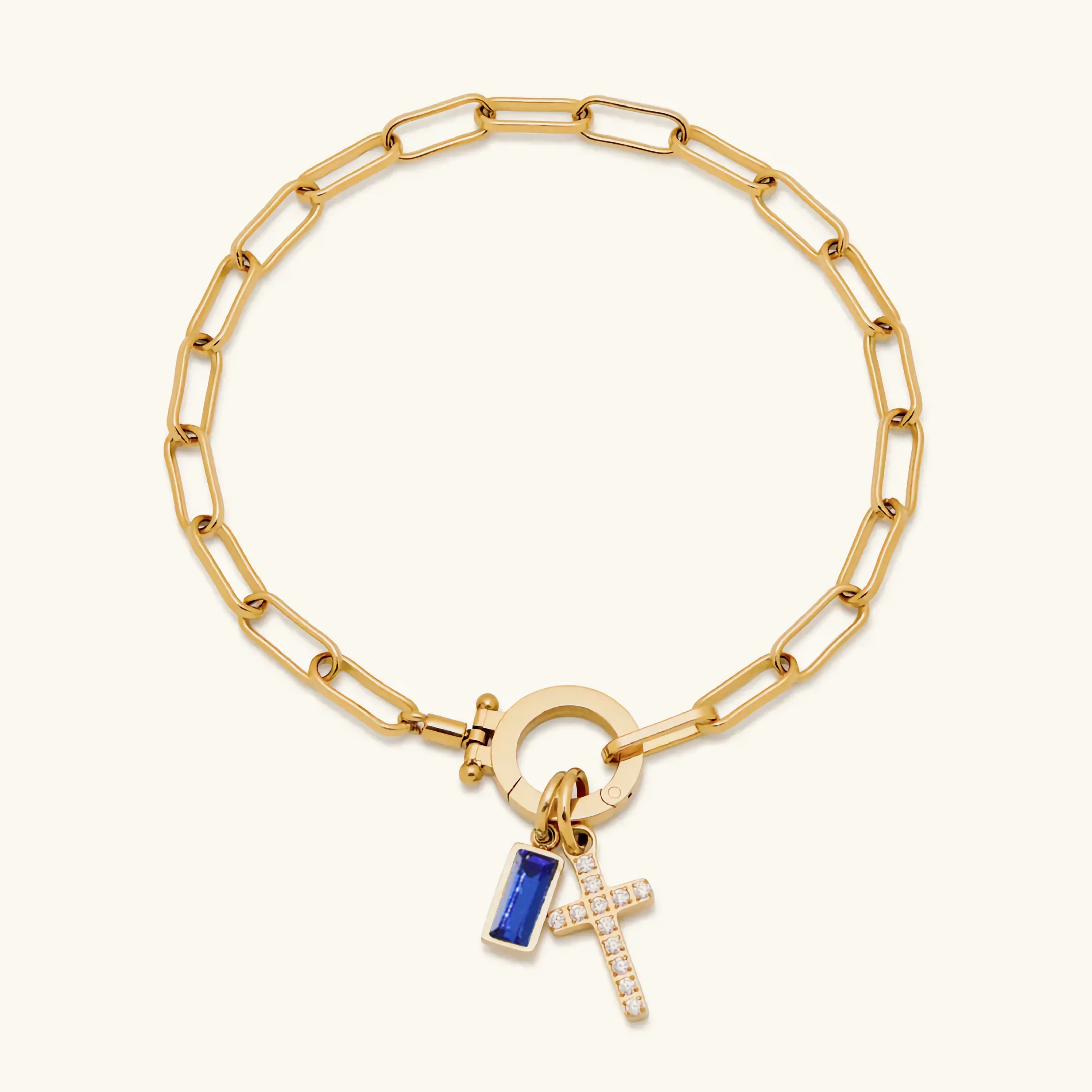 Bransoletka Annabella Birthstone Krzyż