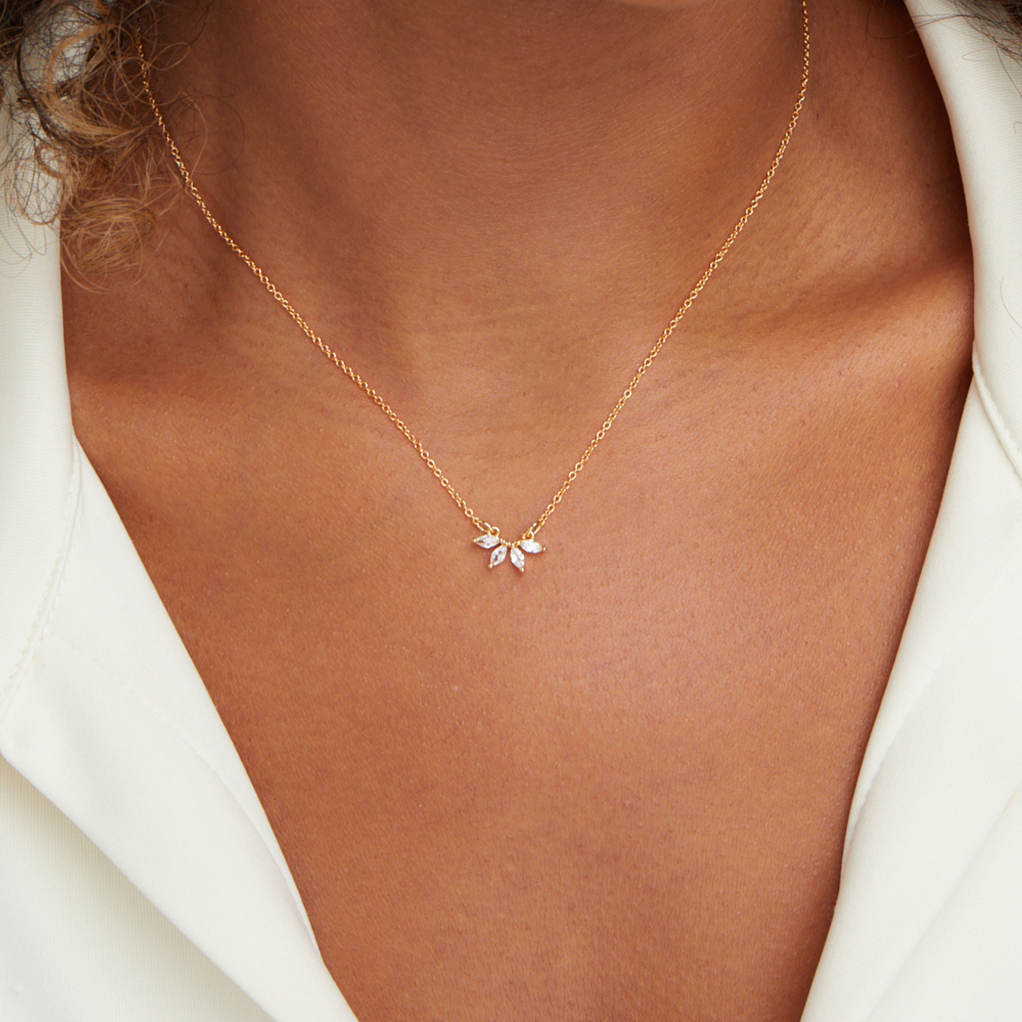 Naszyjnik z zawieszką Tiffany Crystal Leaf