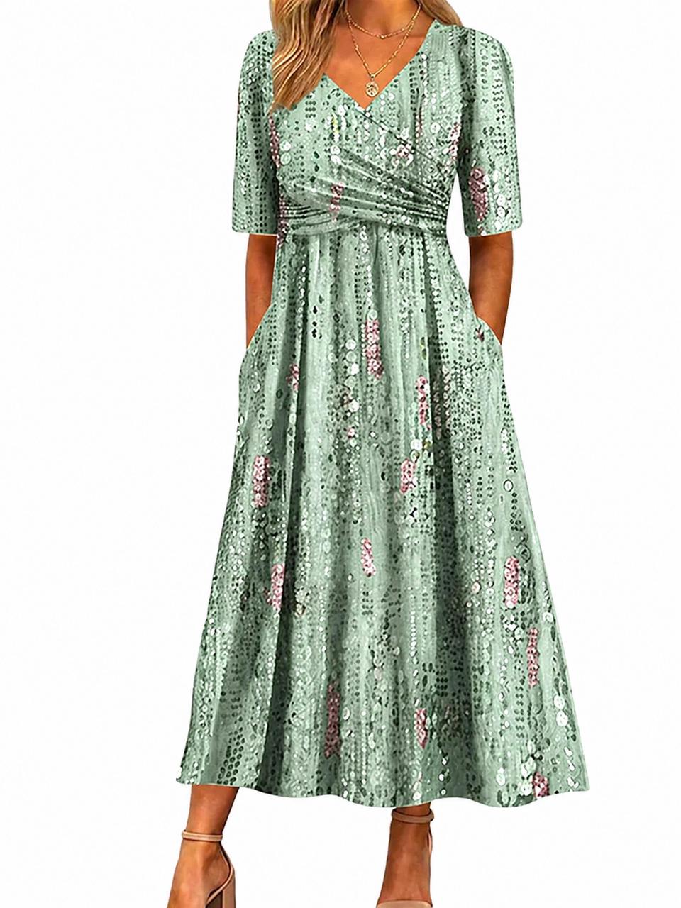 Hattie | Sukienka midi codzienna, w kwiaty, o swobodnym kroju
