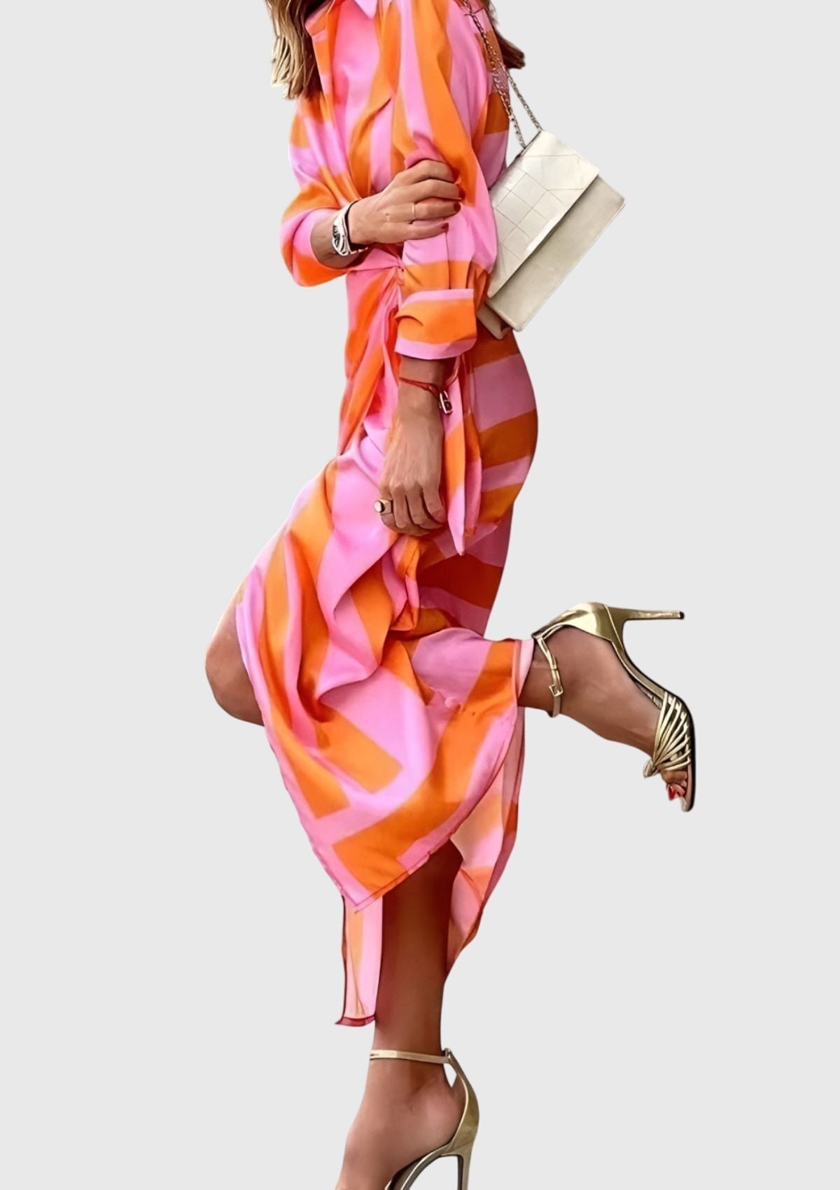 Everly | Elegancka kopertowa sukienka z nadrukiem