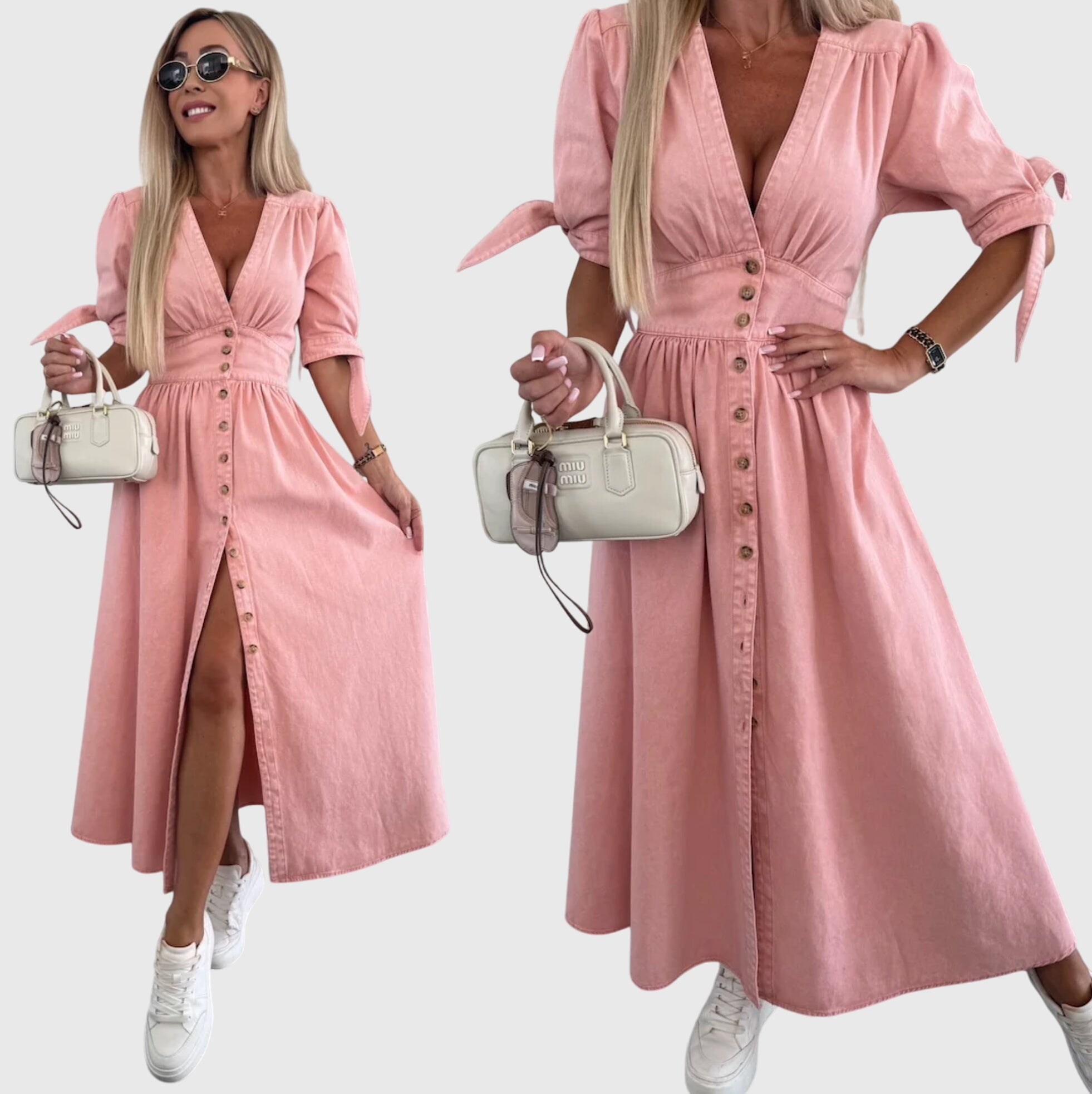 Sophia | Elegancka sukienka jeansowa
