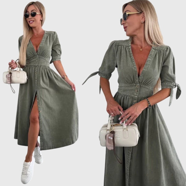 Sophia | Elegancka sukienka jeansowa