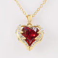 Naszyjnik z rubinowym sercem „Anielski Uścisk”