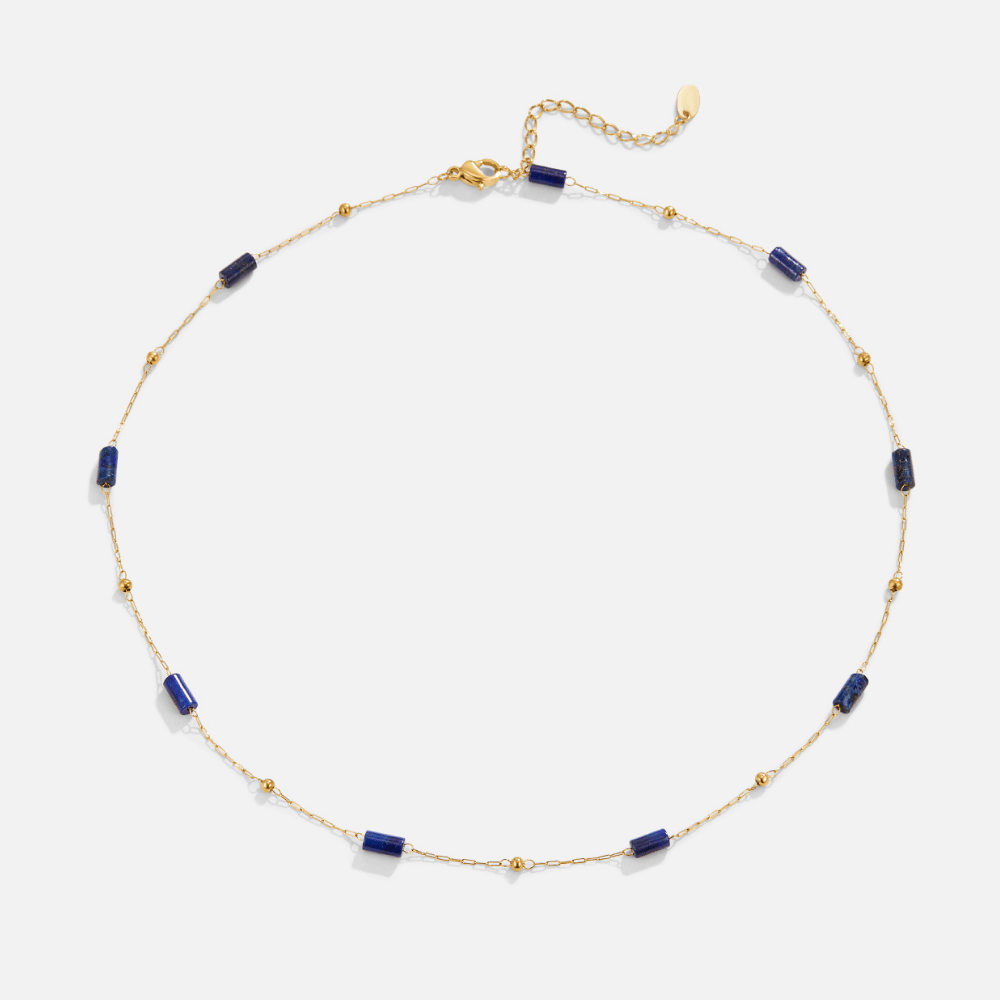 Naszyjnik z koralików z lapis lazuli