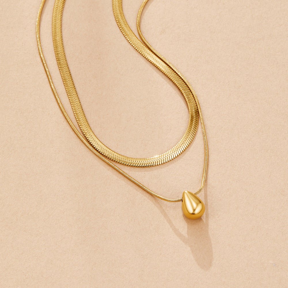 Naszyjnik Warstwowy Bella Teardrop