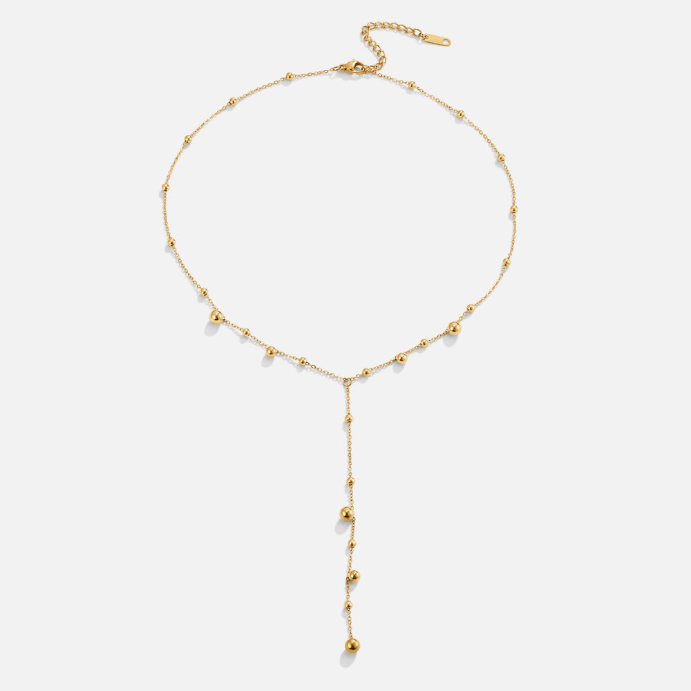 Naszyjnik Lovi Gold Beads z frędzlami
