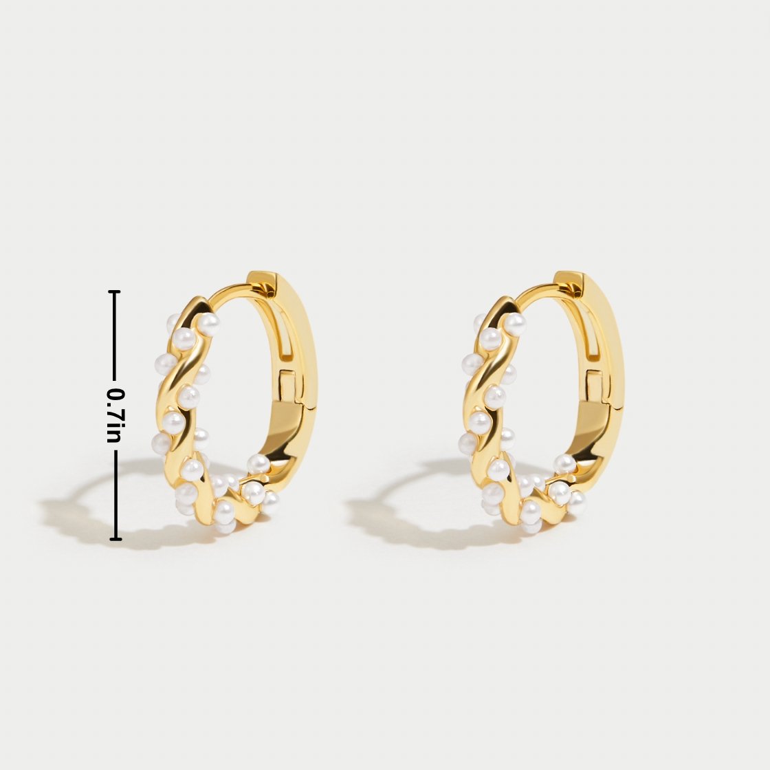 Kolczyki-koła „Zawinięta perła”